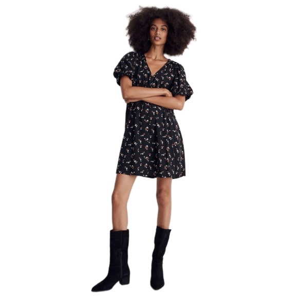 Madewell Dresses & Skirts - Madewell Challis Sophia Boho Mini Dress Woodland Floral Size XS
